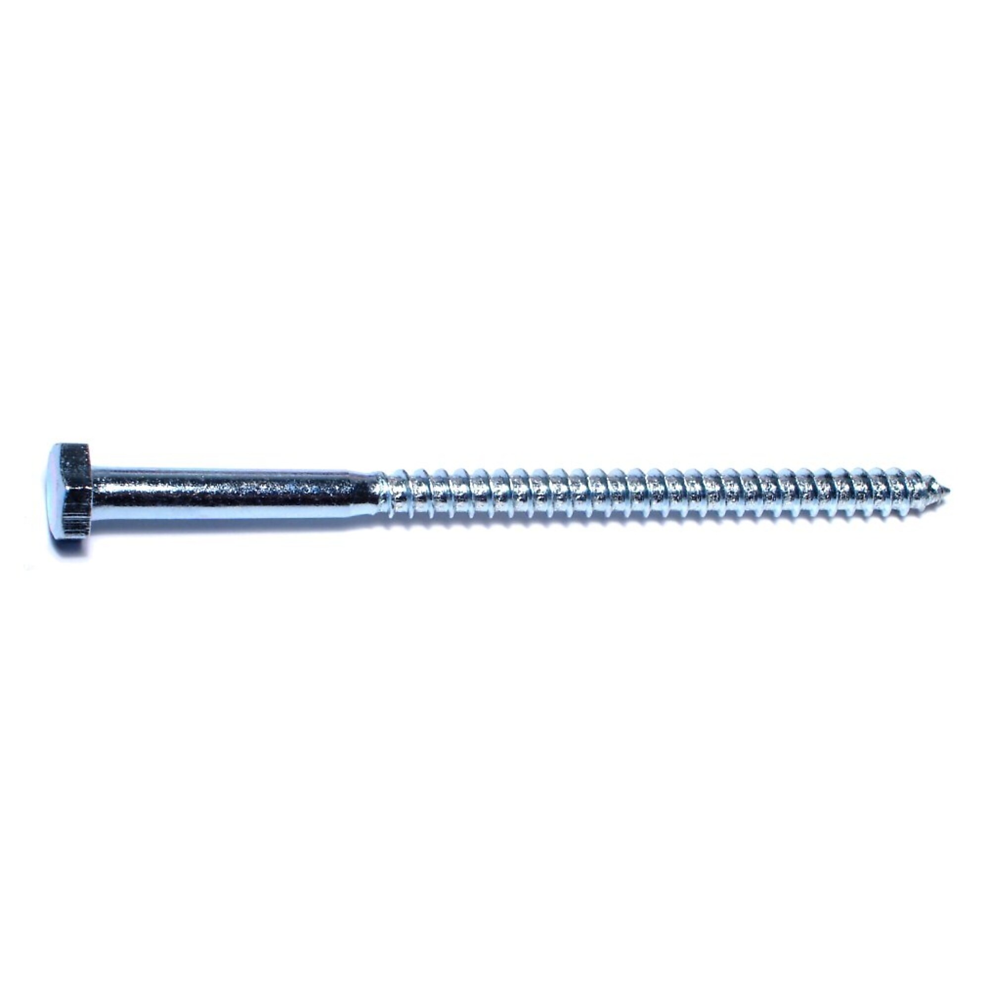Midwest Fastener Hex Lag Screws - 1/4in. x 4 1/2in., Zinc Plated, Grade 2 Steel, 100 Pcs, Model# 01294